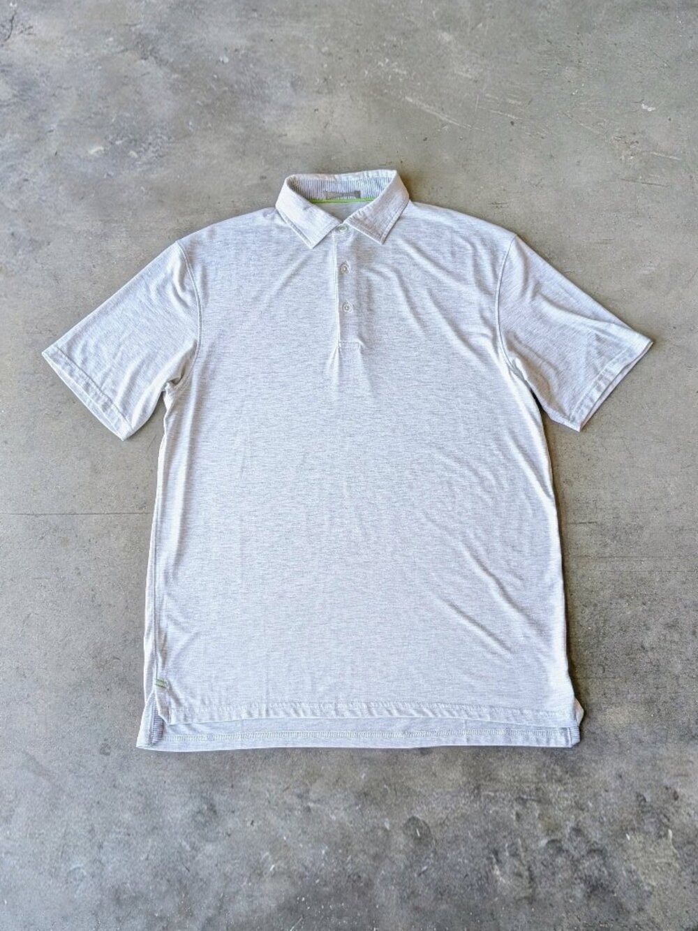Tasc Performance Cloud Golf Polo Short Sleeve Shirt in Heather Gray medium